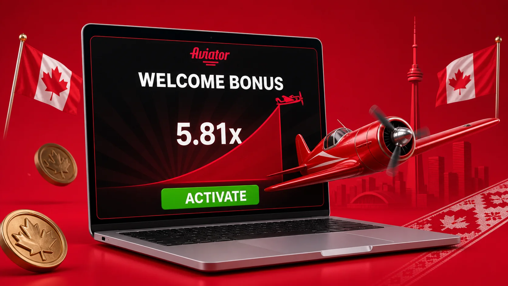 Welcome bonus activation screen